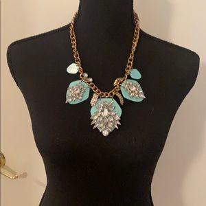 Gold and Teal BaubleBar Necklace